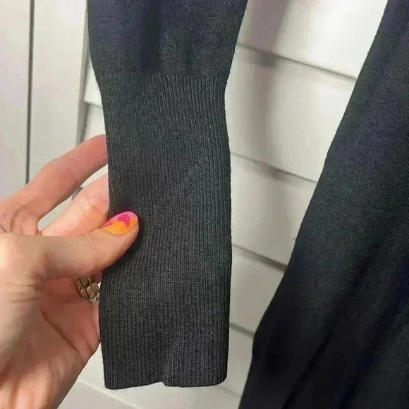 Guess Long Sleeve Mesh Neck Bodycon Dress Size XS Black - Picture 6 of 10